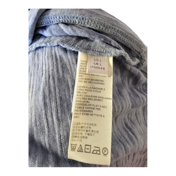 We the Free Cowl Neck Heather Knit Top Half Sleeves Blue/Gray Size Large - Picture 10 of 10